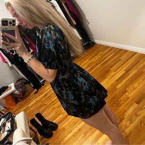 Velvet romper dress
